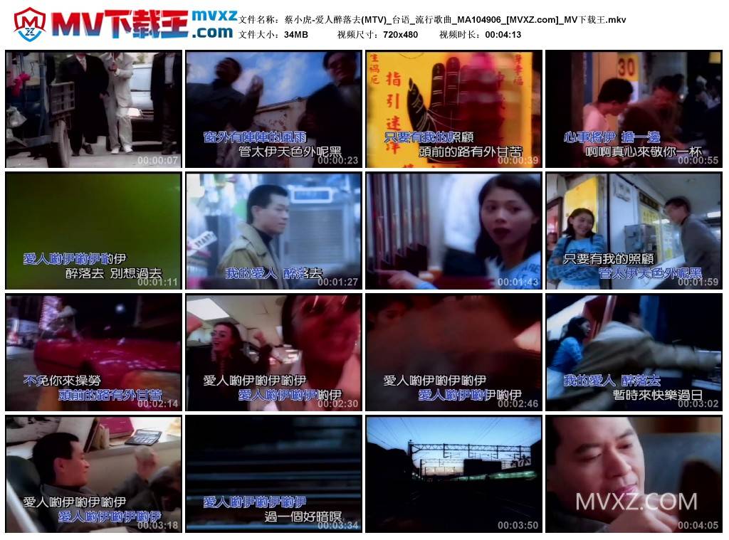 蔡小虎-爱人醉落去(MTV)_台语_流行歌曲_MA104906